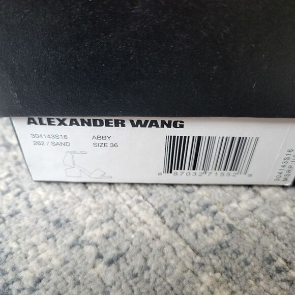 Alexander Wang Abby Suede Tilt-Heel City Sandal 36 - Picture 12 of 12